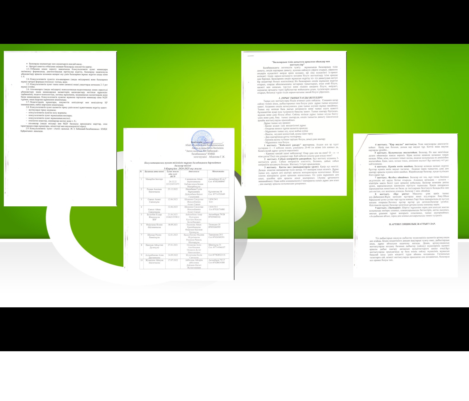 Консультативті пункт ережелері